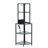 5 Tier Corner Shelf With LED Light And USB Plug, With Glass Holder, Tall Standing Shelf For Wall Corner, Narrow Bookshelf
