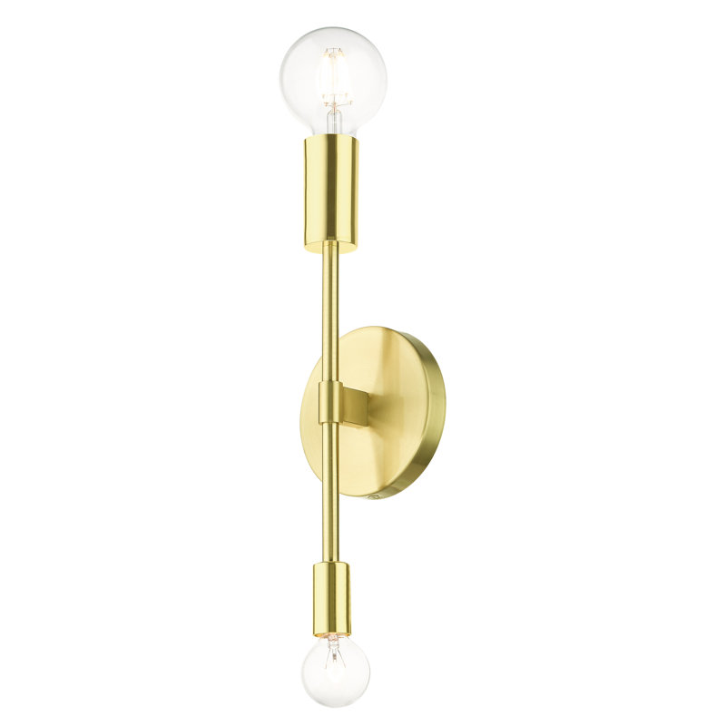 Zailen Flush Mounted Sconce, Satin brass