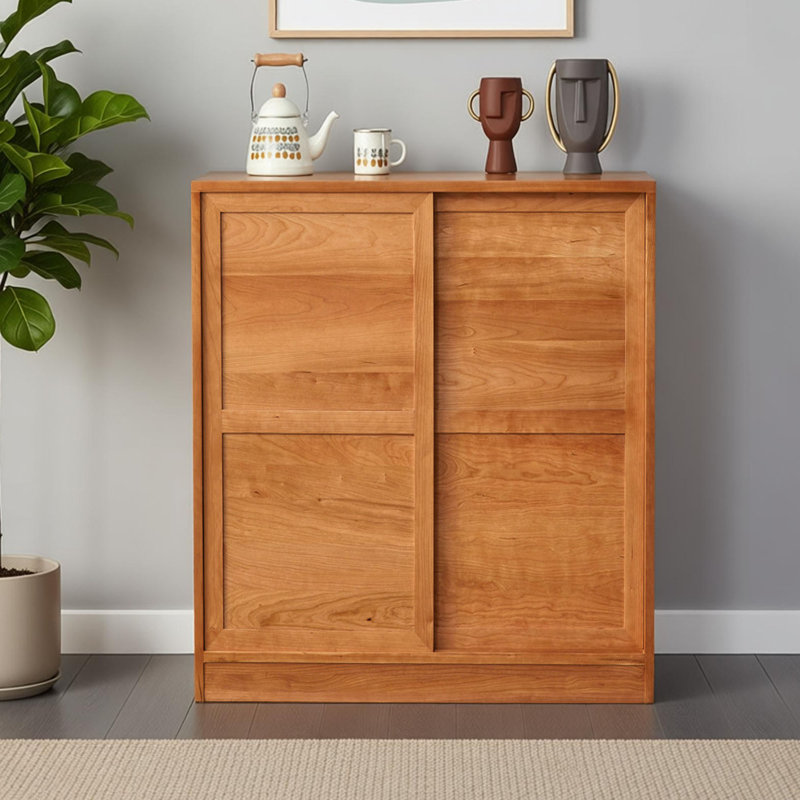 Commode de rangement à porte coulissante sur pied, 35.43 cm H x 27.55 cm W x 15.74 cm D