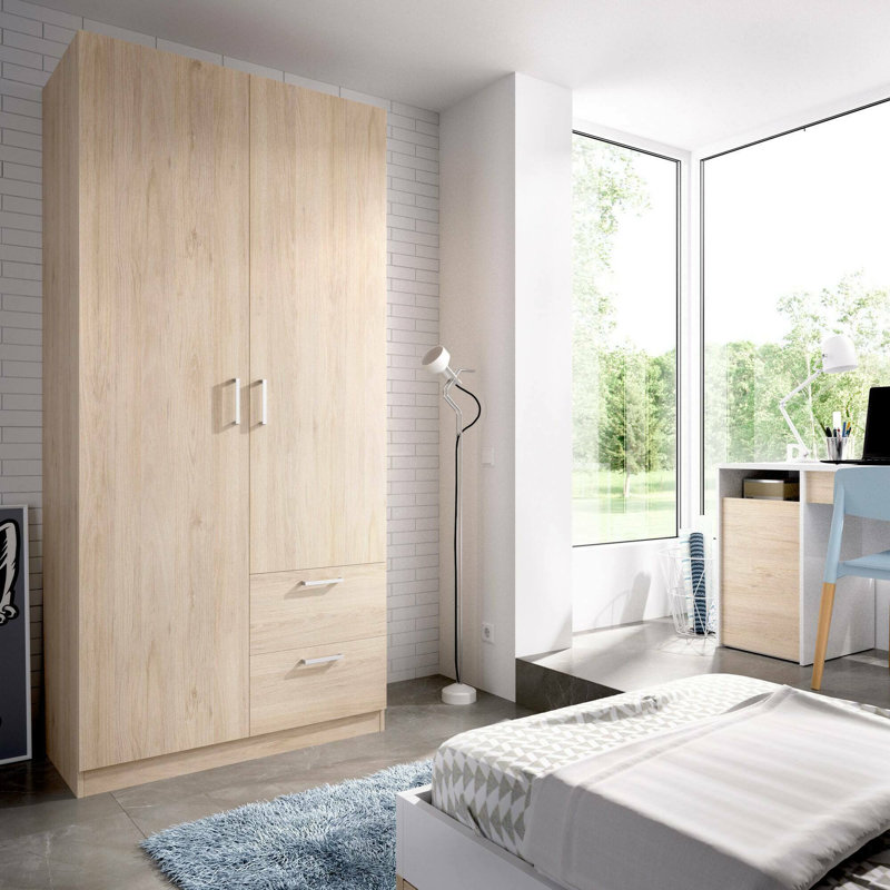 2 Door Manifactured Wood Wardrobe