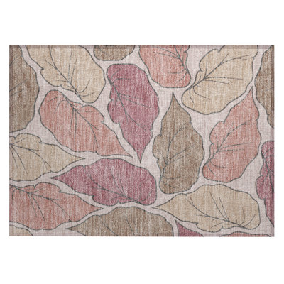 Machine Washable Indoor/Outdoor Chantille ACN2348 Botanical Rug