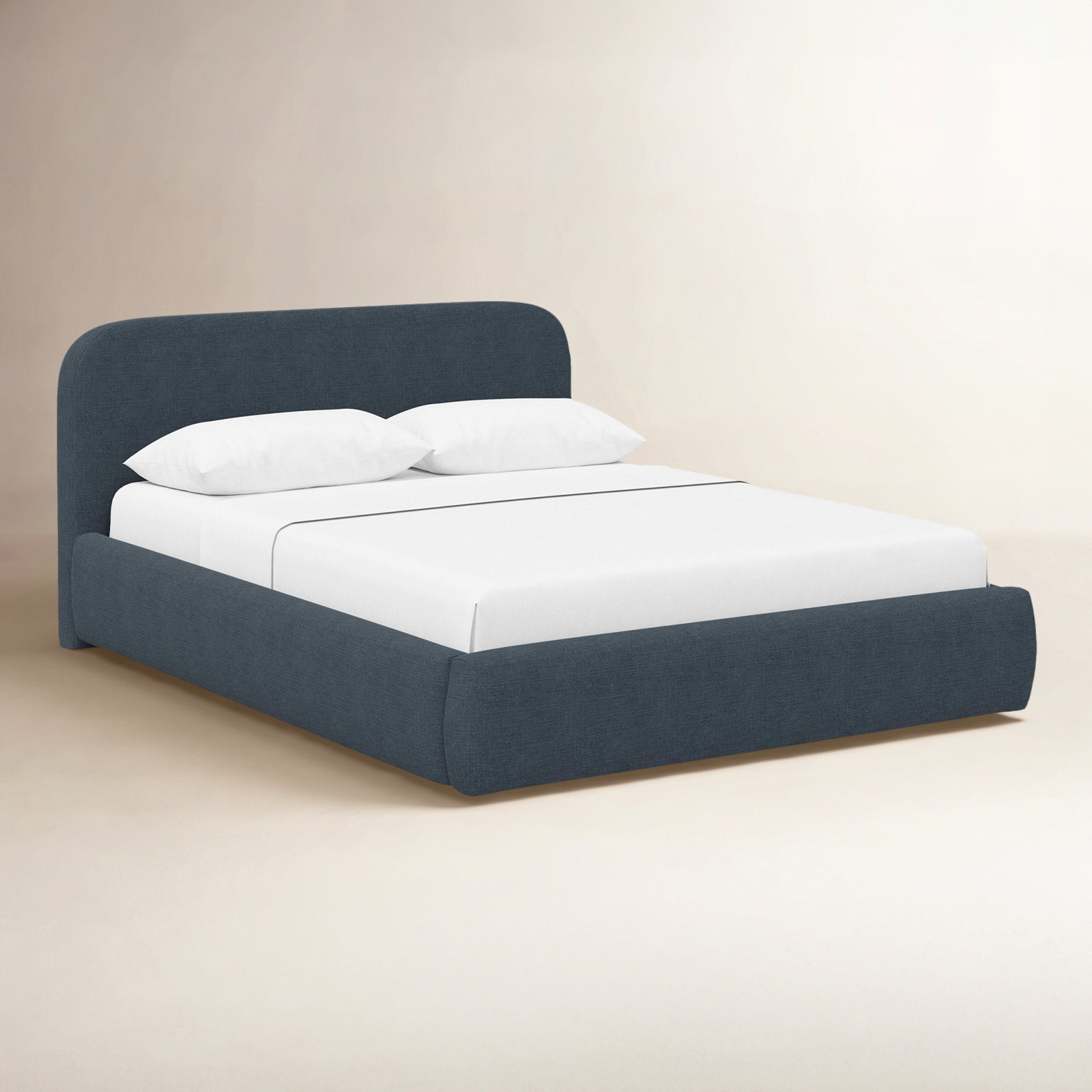 Cleophus Low Platform Bed, Twin, Navy