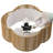 13" 3-Light Fabric Semi Flush Mount Ceiling Light in Brushed Brass-1077850944