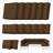 Outdoor 5" Replacement Cushion Set Seat/Back Cushions (Set Of 6 Cushions, 6 Backrests, 2 Corner Cushions)-Cushion Set Only-1650688576