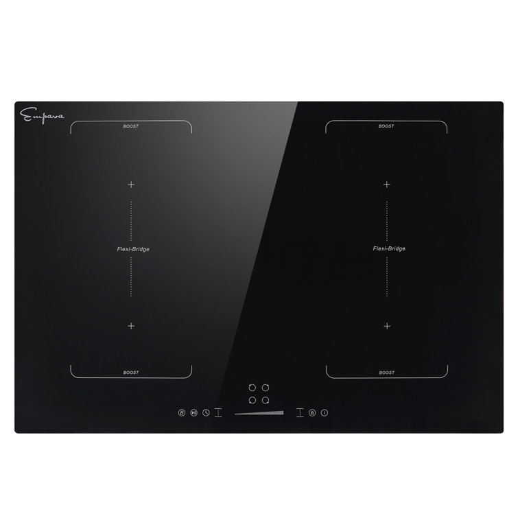 30.31"" Induction Cooktop with 4 Burners, 2 Flexi-Bridge Zone, Black
