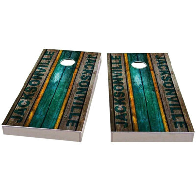 Jacksonville Football 2x4 Cornhole Board Set | Includes (2) Boards (8) Bags & Optional Accessories