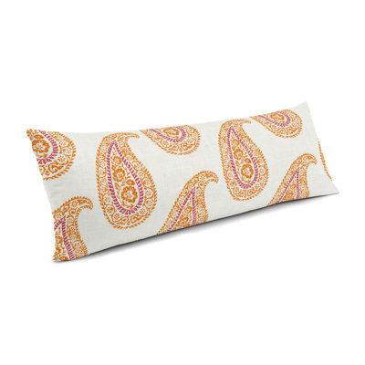 Mandha Paisley Linen Reversible Throw Pillow