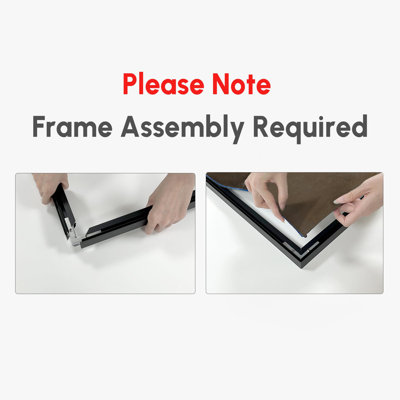 Extra Large Wall Art Fabric Print - Minimalist Beige Artwork Decor for Living Room or Bedroom - "Frame Assembly Required (Unfinished Frame)"