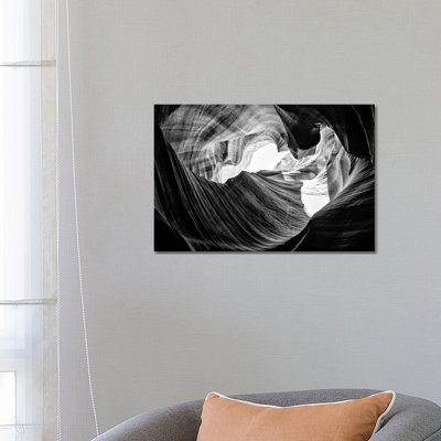 Black Arizona Series - The Antelope Canyon Natural Wonder XV 1 Piece Wrapped Canvas Wall Art