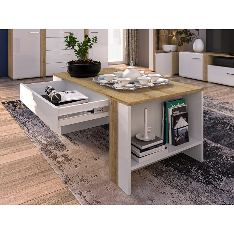 Navianna Trestle Coffee Table with Storage