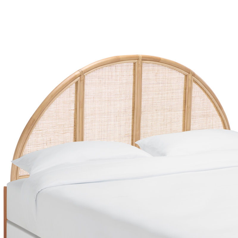 Tête de lit en rotin Elara, Naturel, Très grand lit