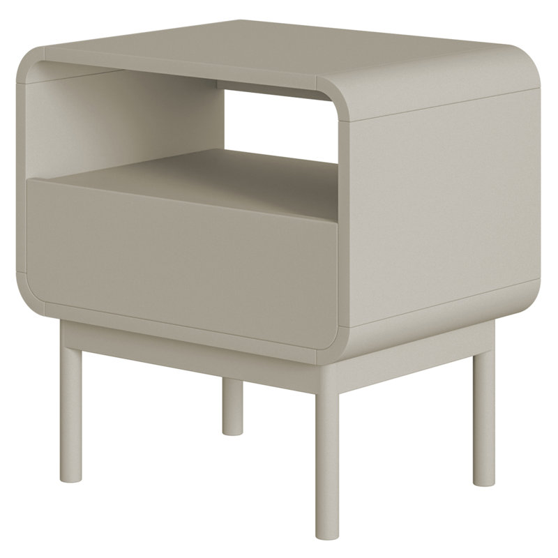 Alphonce 54cm W Solid Wood Bedside Table