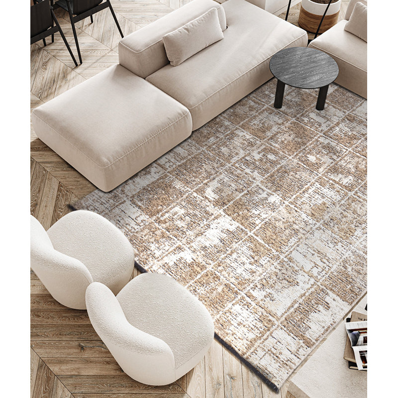 Tremyah Abstract Indoor Rug, Rectangle 3'10" x 5'11"