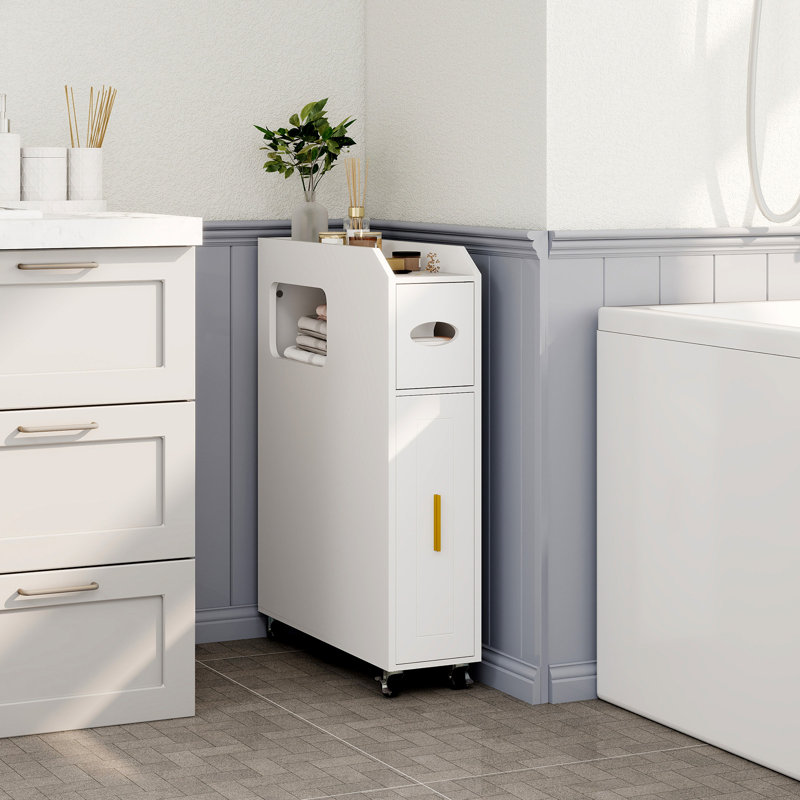 Freestanding Linen Cabinet, White