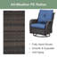 Ensemble de meubles de patio en osier - 4 pièces de chaises de patio pivotantes, chaises d'extérieur en PE en rotin pour terrasse de jardin-87763113-87763112
