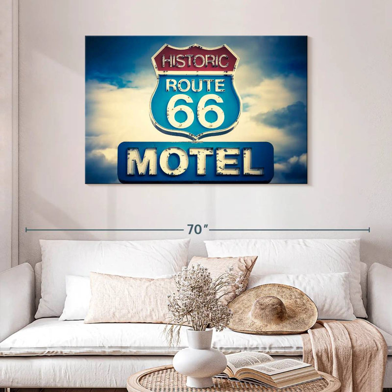 Enseigne historique Mehar Route 66, H 30 po x l 45 po