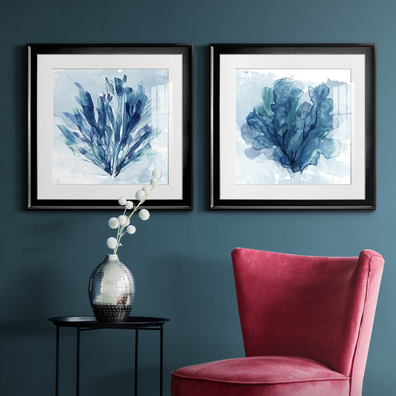 Coastal Coral I - ensemble de 2 cadres photo, Noir, H 26,5 po x l 53 po x P 1,5 po