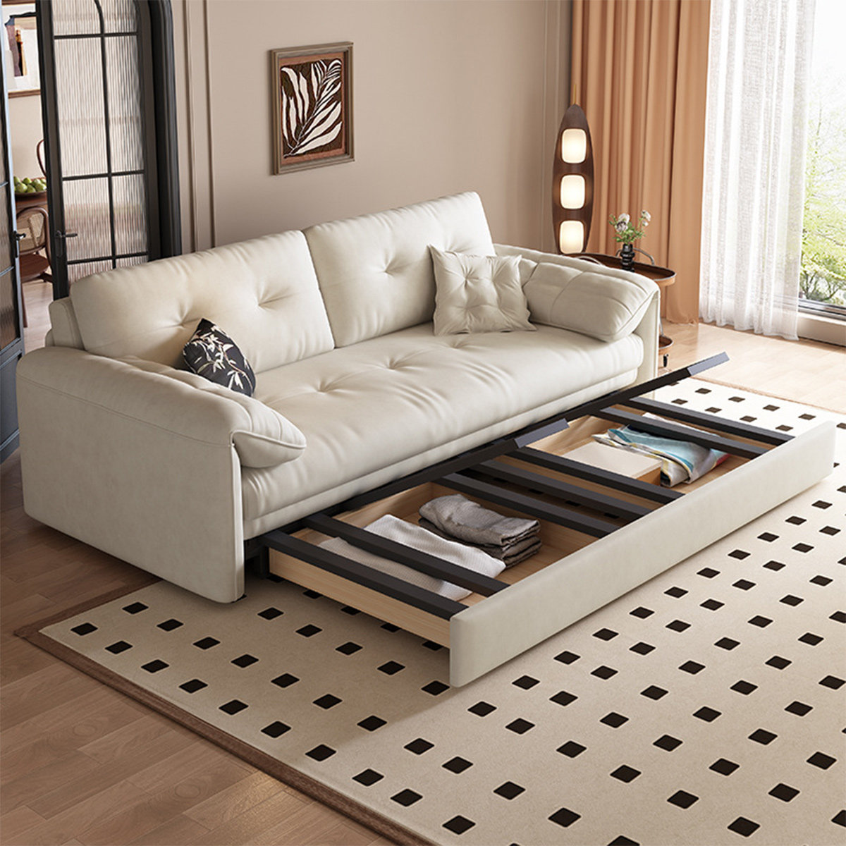 Mont Bike Solutions Loveseat Beige 100% Polyesterr Sleeper sofa | Wayfair