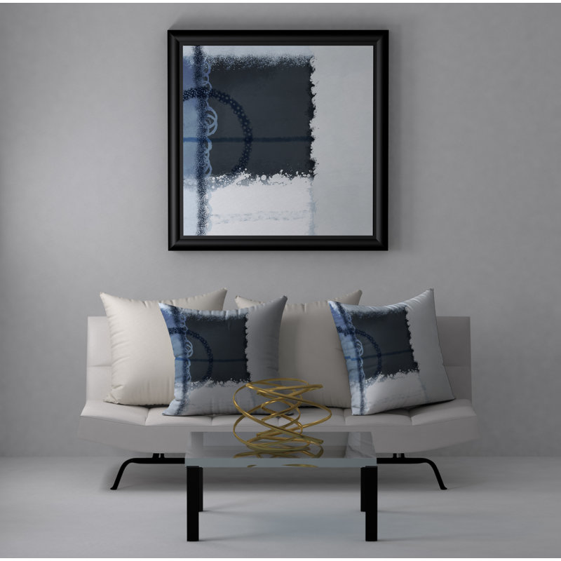 Abstract Throw Pillow, 18" H x 18" W