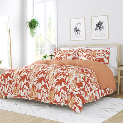 Lark Manor Primus Boho Flower Reversible Duvet Cover Set & Reviews ...