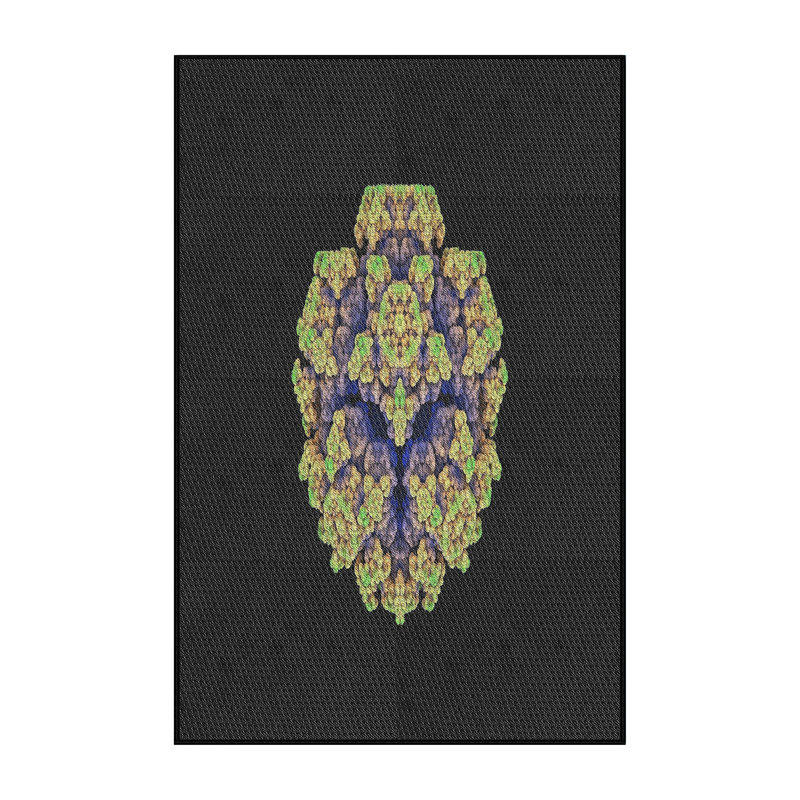 Tapis noir/vert/bleu, Rectangle 5 pi x 7 pi