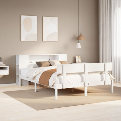 Bookcase Bed Without Mattress Solid Wood Pine