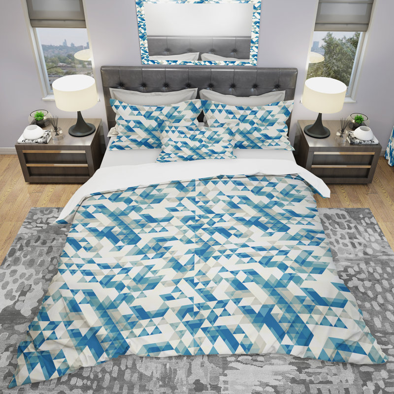 Ensemble de housse de couette moderne et contemporaine, Housse de couette très grand + 2 taies décoratives