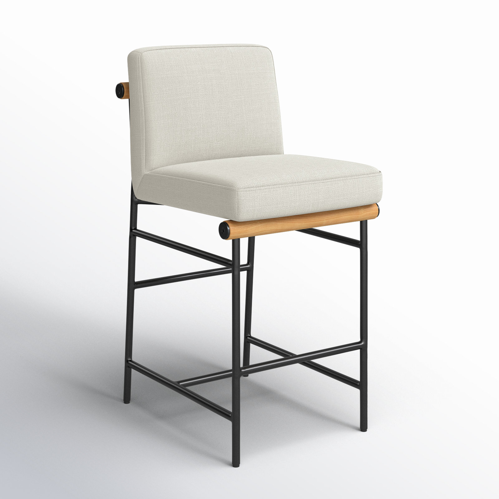 Baltz 26" Counter Stool, Effie Linen Performance Linen