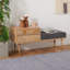 Banc de rangement en bois avec tiroir