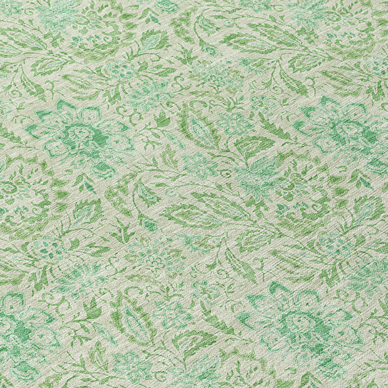 Washable Floral Indoor / Outdoor Rug, Runner 2'3" x 7'6"