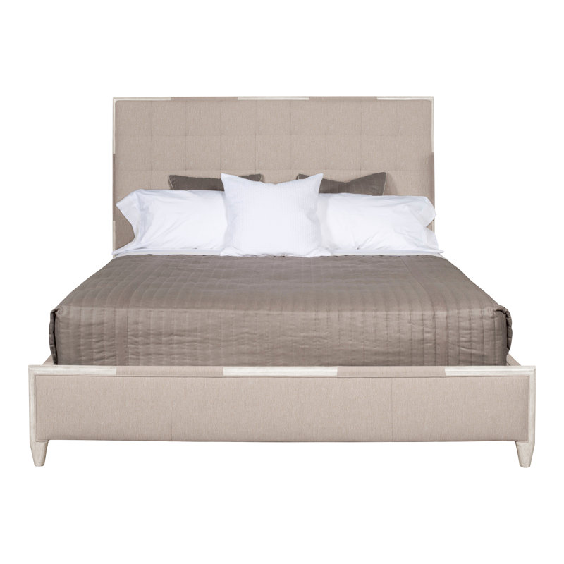  Thom Filicia Home Chatfield California King Upholstered Low Profile Panel Bed, Casa Blanca, Jiggles Fawn