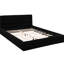 Grand lit plateforme tapissier noir - Fabrication de soutien durable pour une utilisation quotidienne-118036439
