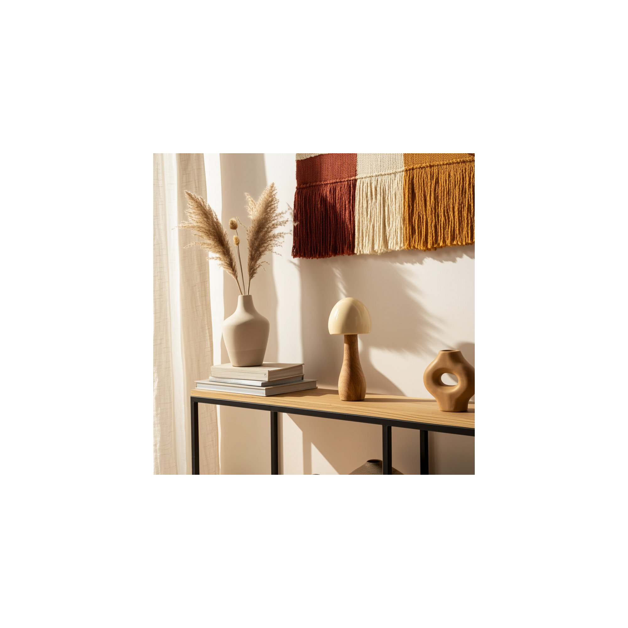 Sagebrook Home Elka Mango Wood Decorative Figurine - Enchant Your Space, 8" H x 4" W x 4" D, Two Tone Ivory/Beige