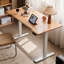 Bureau rectangulaire en bois massif Burlywood + blanc-1199263360