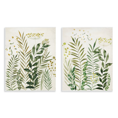 «Varied Leaves & Fronds», ensemble d'art sur plaque murale par Hannah Dawson