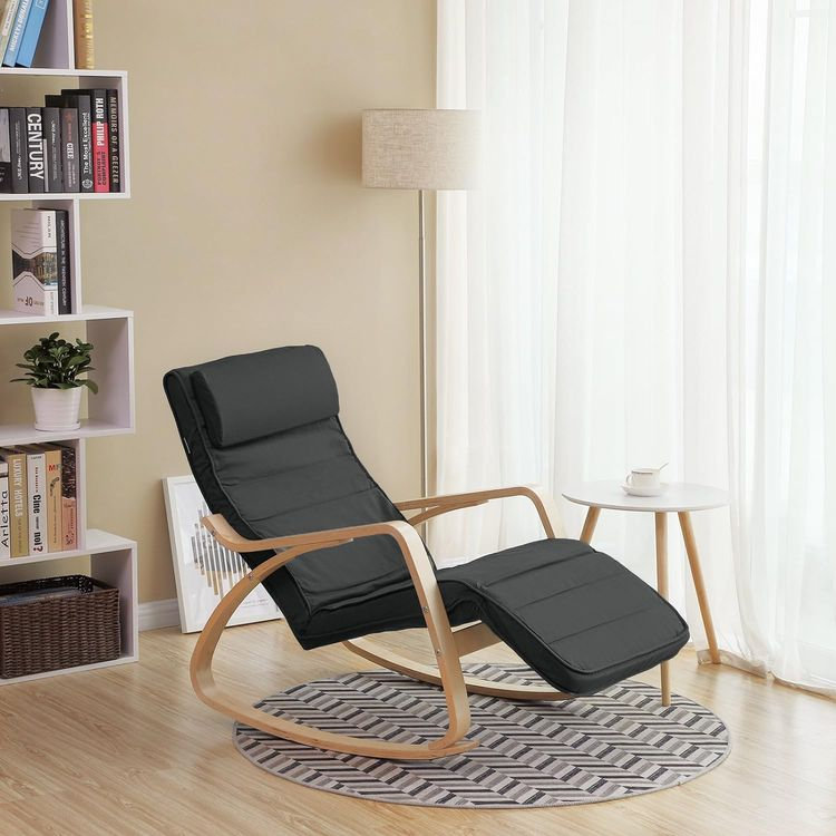 Chaise berçante Noralf, Noir