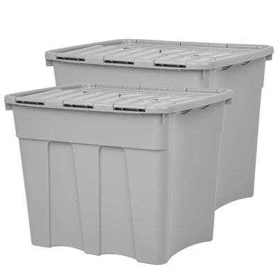 Wham Croc Box Storage Soloutions 80L Pack of 3 Upcycled Grey
