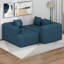 Canapé modulaire moderne entièrement compressé avec assise profonde et deux poches latérales-117789417