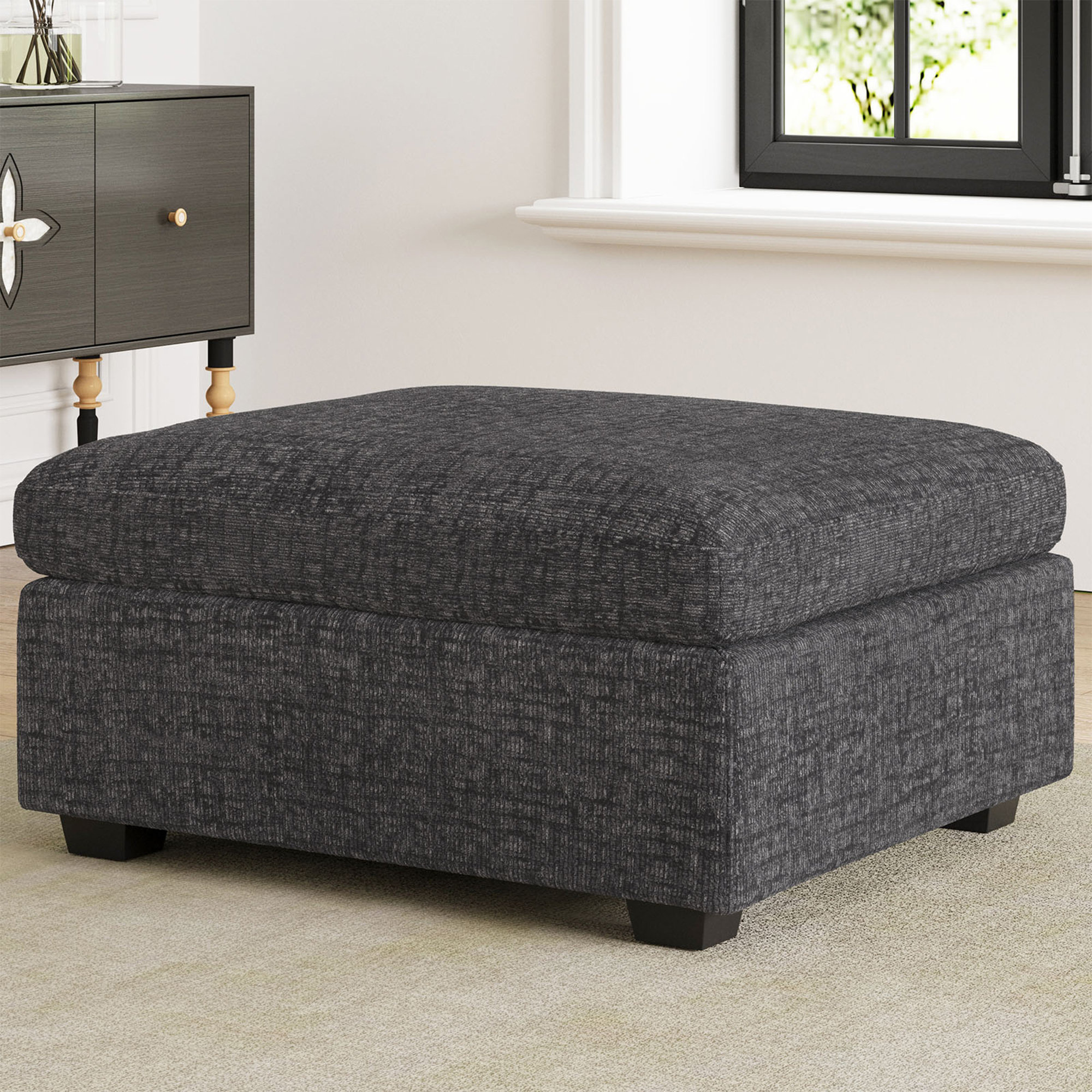 Latitude Run® 29.9'' Wide Chenille Storage Ottoman & Reviews Latitude Run® 29.9'' Wide Chenille Storage Ottoman & Reviews