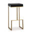 Stainless Steel,Vegan Leather Accent Stool-1770744274