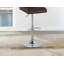 Tabouret de bar réglable, vérin à gaz, capitonnage en similicuir, base chromée, ensemble de 2-716119106