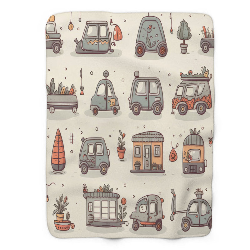 Compact Rides - 1 Piece Premium Blanket, Twin