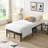 Full Size Bed Frame , Heavy Duty Metal Bed Frame , Quick & Easy Assembly, No Noise, Black-492824067