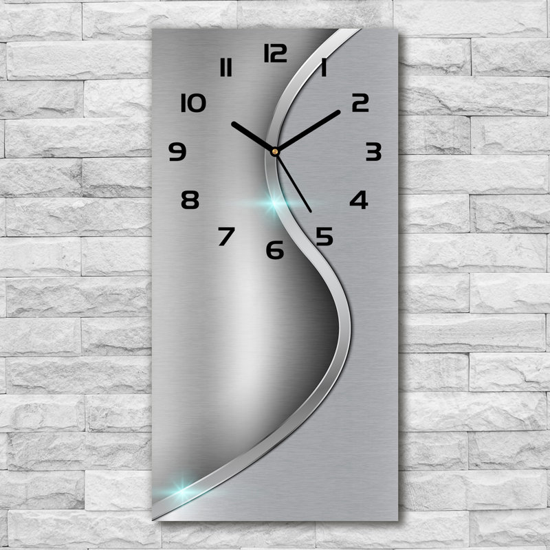 Jacqeline Glass Wall Clock, Grey/Black