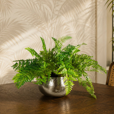 65cm Faux Fern Plant in Metal Planter