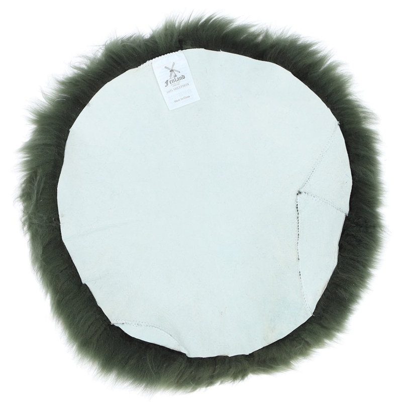 Sheepskin Seat Pad Wolf Tip, Green