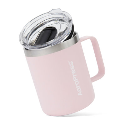 Tasse à café de voyage en acier inoxydable - rose