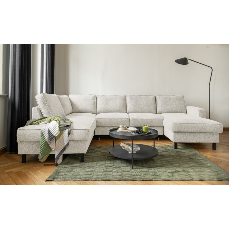 Molly Corner Sofa Bed U-Shape, Beige, Left Hand Facing
