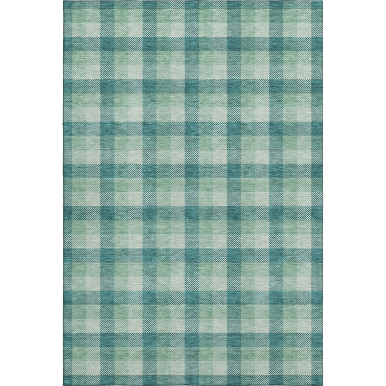 Premium Machine Washable Crumley AMF1053 Plaid Rug