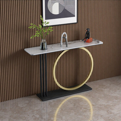 Modern Luxury Sintered Stone Top Console Table